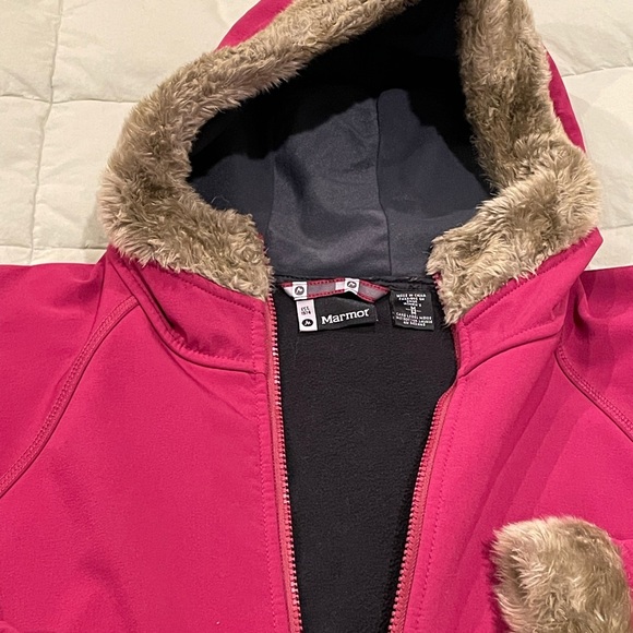 Marmot Hooded Furlong Lined Hooded Full Zip Jacket Soft Shell Fleece Size Medium - Picture 3 of 4